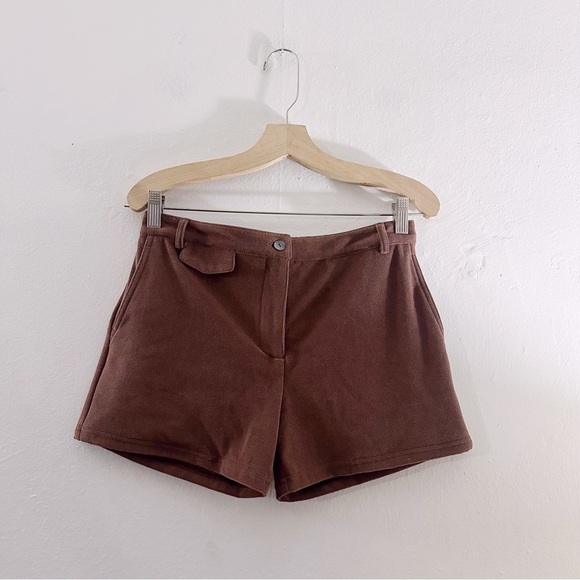 Maryam Nassir Zadeh Nanou Shorts in Pecan Terry Cloth Brown - Picture 2 of 9